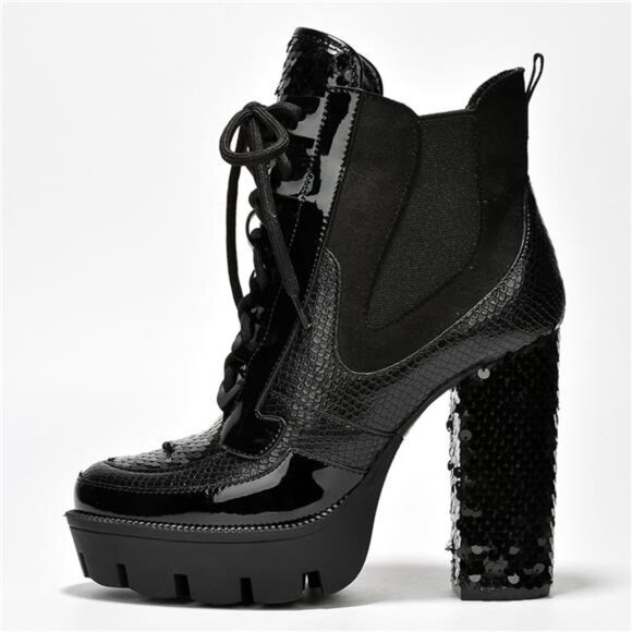 Women's Rhinestone Cowboy Booties Ankle Boots with Pointed Toe - Picture 3 of 7